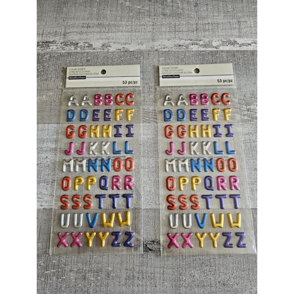 Sticker Lot - Alphabet Scrapbooking Stickers Letters 3D Bubble Colorful  #191